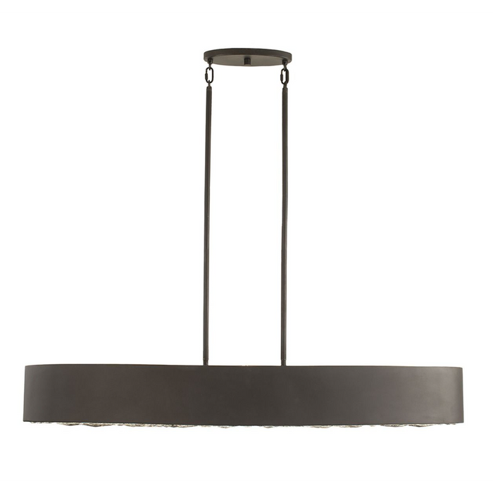 Savoy House Azores 6-Light Linear Chandelier in Black Cashmere