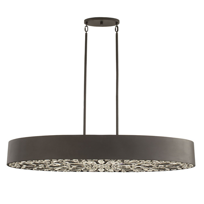 Savoy House Azores 6-Light Linear Chandelier in Black Cashmere