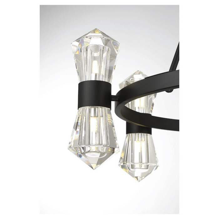 Savoy House Dryden 12-Light LED Chandelier in Matte Black