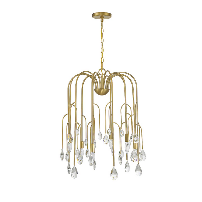 Savoy House Anholt 6-Light Chandelier in Noble Brass