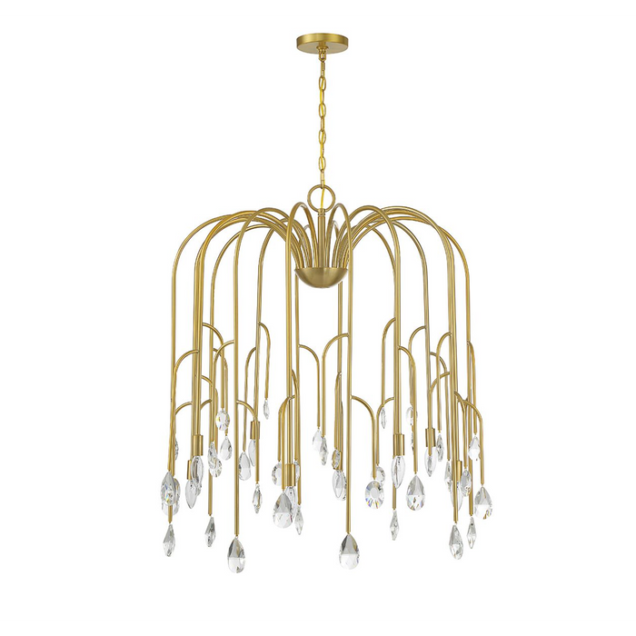 Savoy House Anholt 8-Light Chandelier in Noble Brass