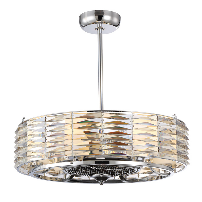 Savoy House Taurus 6-Light Fan D'Lier in Polished Chrome