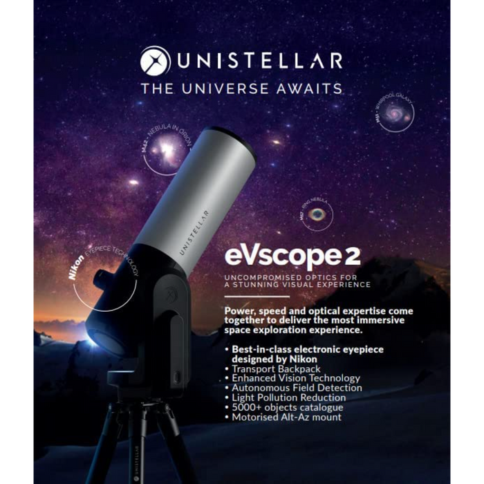 Unistellar eVscope 2 Digital Telescope - Smart, Compact, and User-Friendly Telescope