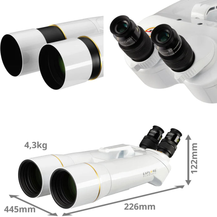 Explore Scientific BT-120 SF Giant Binoculars with 62 Degree LER Eyepieces