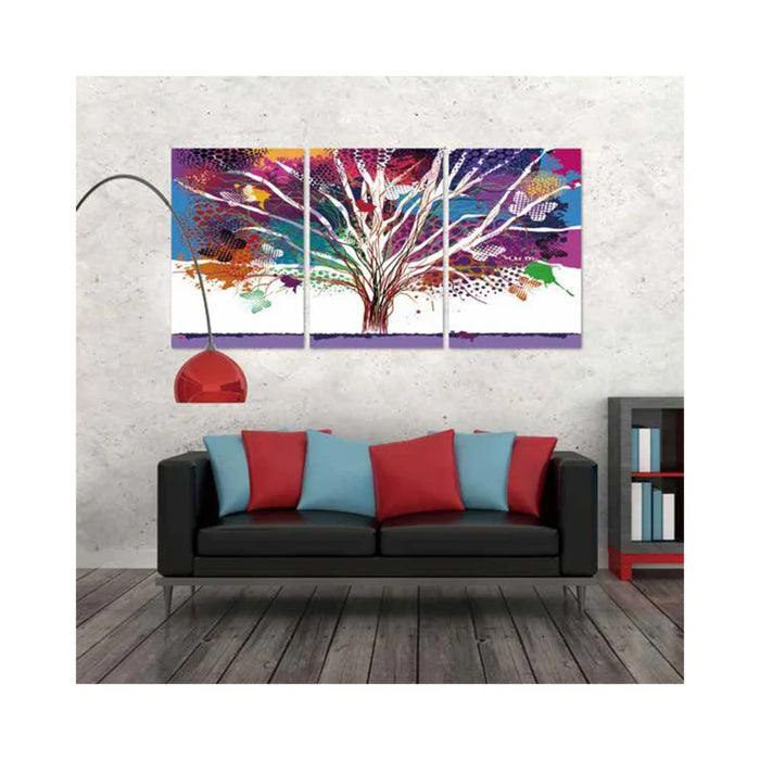 Bellini 3 Piece acrylic panel picture of - 50 Shades of Leaves