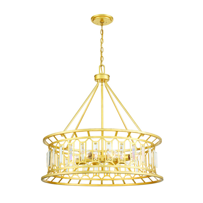 Savoy House Daintree 8-Light Pendant in True Gold