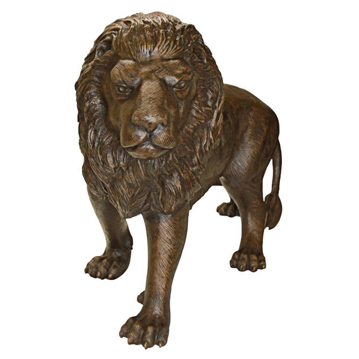 Design Toscano Guardian Lion Cast Bronze Garden Statues: Set of Right and Left