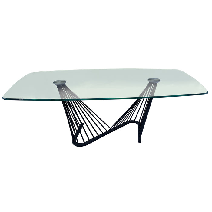 Bellini Arpa Glass Top Dining Table