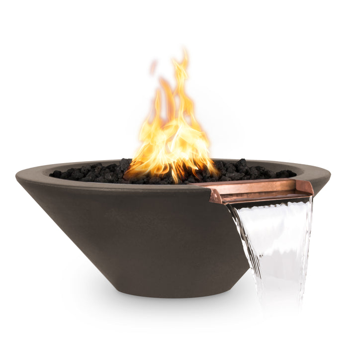 The Outdoor Plus Cazo 31" Round Concrete Fire & Water Bowl