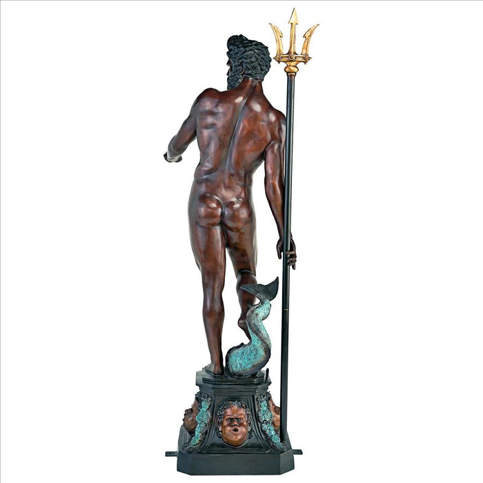 Design Toscano Poseidon God of the Sea Cast Bronze Garden Statue