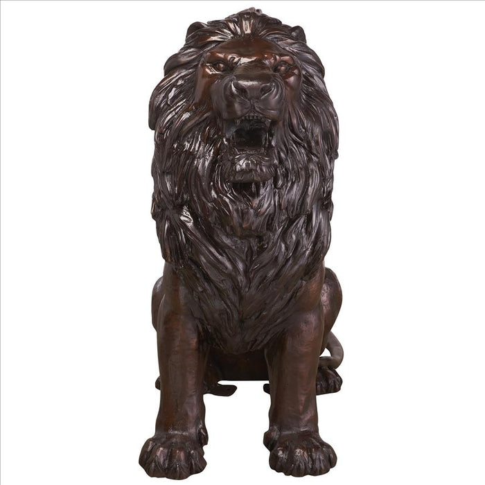 Design Toscano Sentinel Lion Cast Bronze Garden Statue: Right