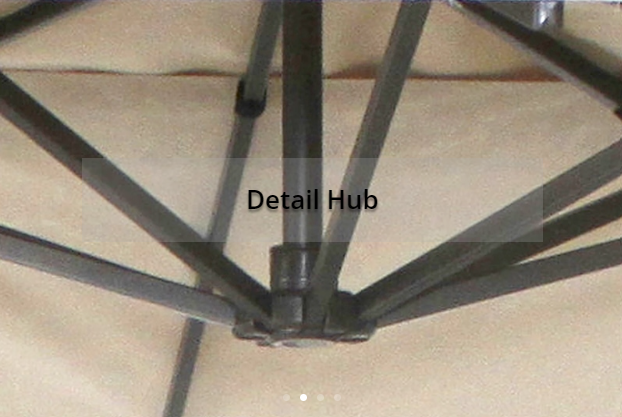 FiberBuilt Umbrellas Cantilever Aluminum Bronze 10ft Trigger Crank Umbrella
