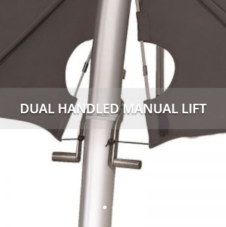 FiberBuilt Umbrellas Euro Bali Aluminum Platinum 10ft Telescopic Lift Umbrella