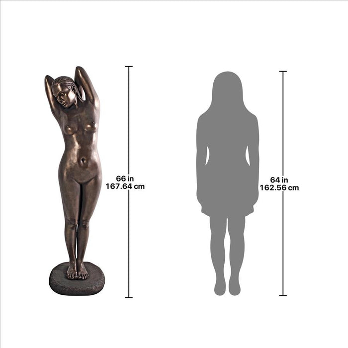 Design Toscano The Goddess Harmonia: Bronze Finish Contemporary Nude Life-Size Statue