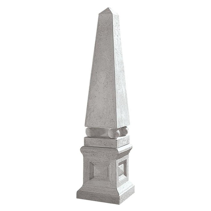 Design Toscano Grand Garden Neoclassical Obelisk Sculpture & English Plinth