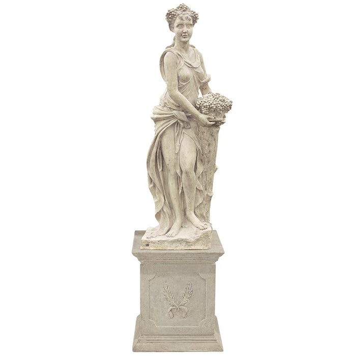 Design Toscano The Four Goddesses of the Seasons Statue: Autumn Statue & Plinth