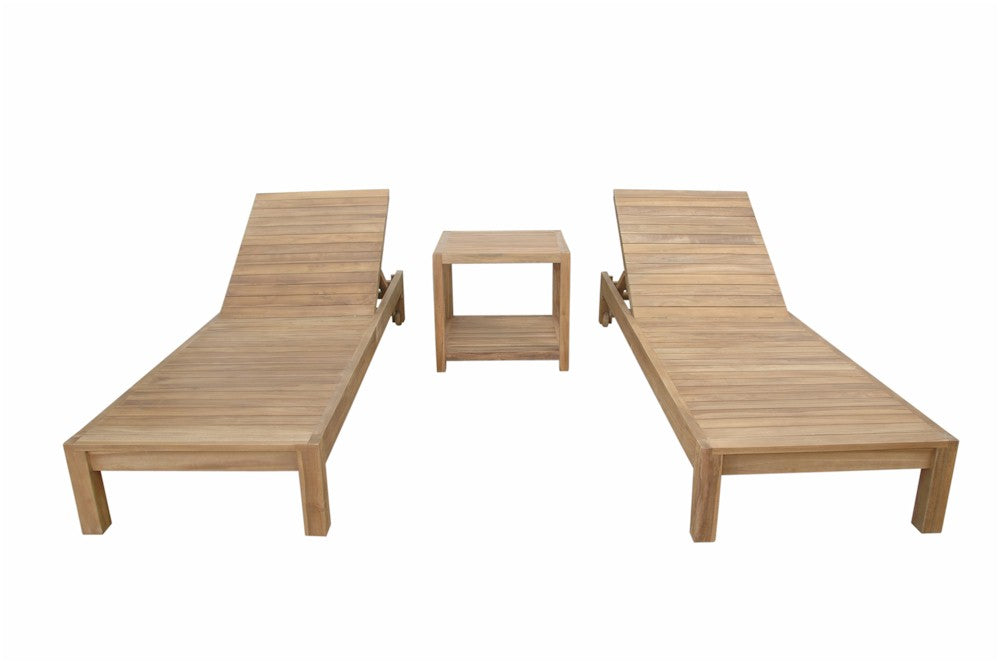 Anderson Teak South Bay Glenmore 3-Pieces Lounger Set