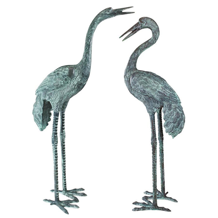 Design Toscano Large Bronze Crane: Set