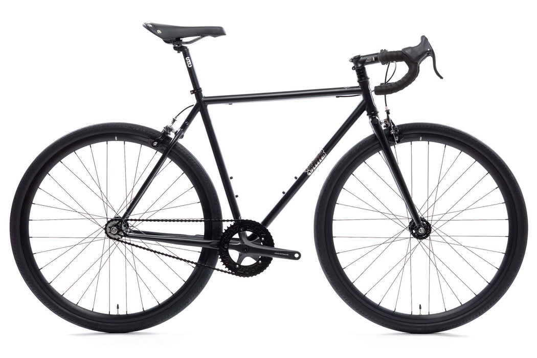 State Bicycle Co. 4130 - Matte Black / Mirror – (Fixed Gear / Single-Speed)