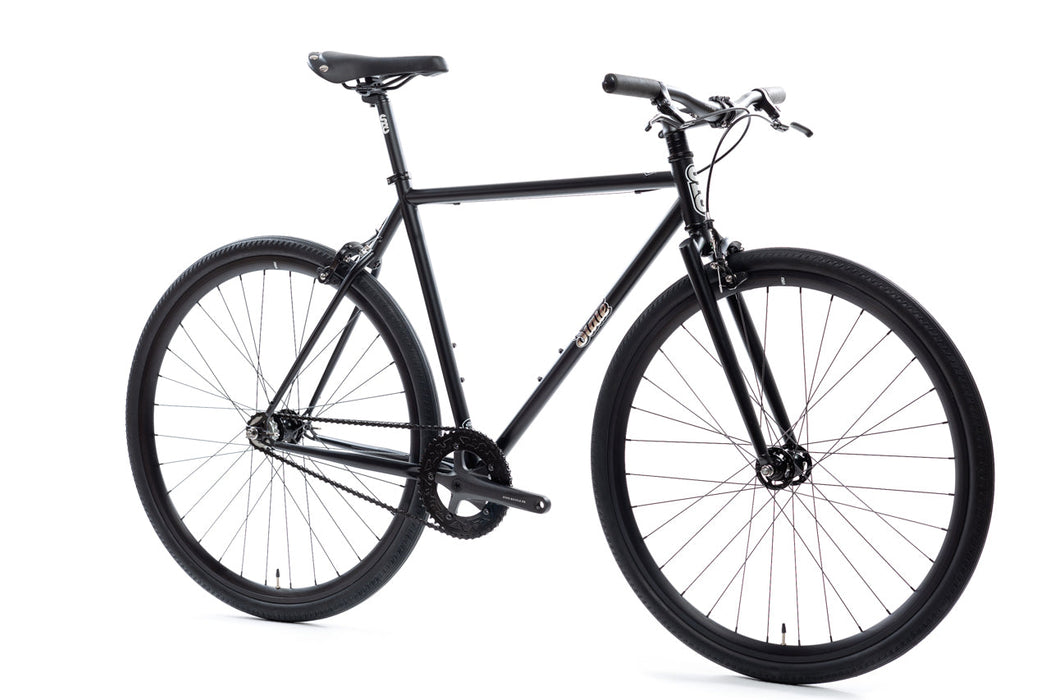 State Bicycle Co. 4130 - Matte Black / Mirror – (Fixed Gear / Single-Speed)