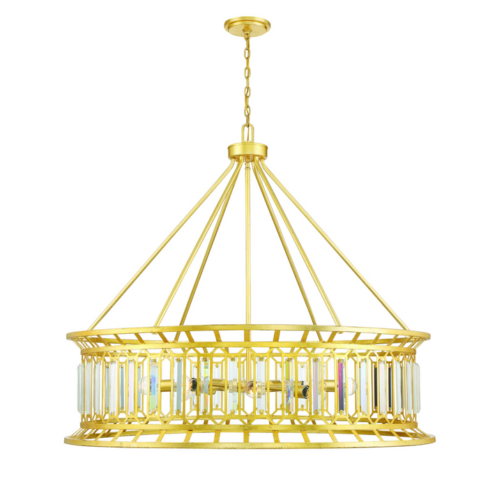 Savoy House Daintree 10-Light Pendant in True Gold