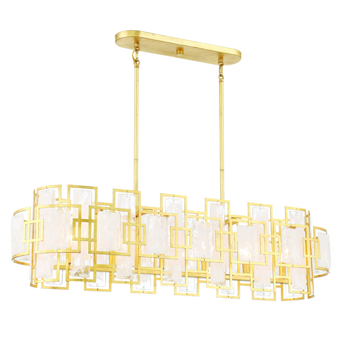 Savoy House Portia 6-Light Linear Chandelier in True Gold
