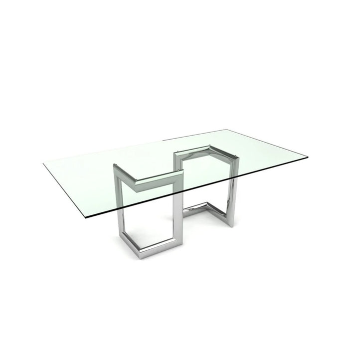 Bellini Clara Rectangular Glass Top Dining Table