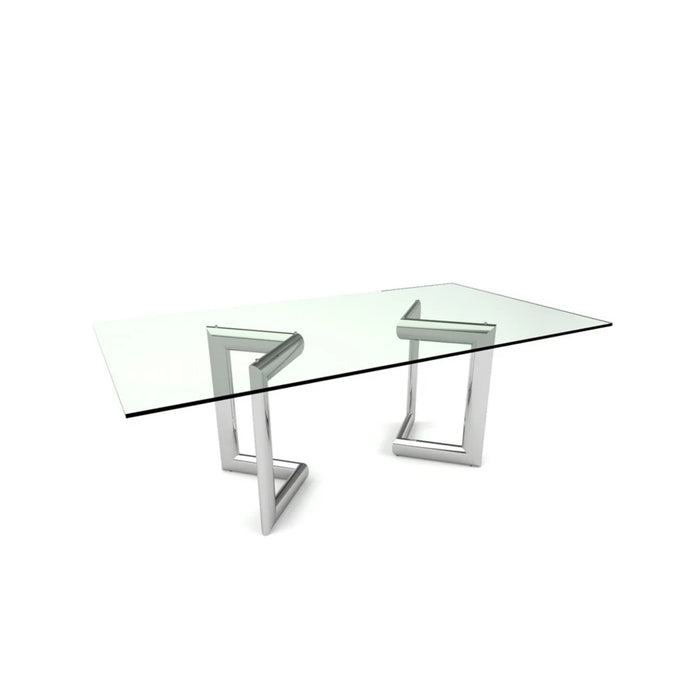 Bellini Clara Rectangular Glass Top Dining Table