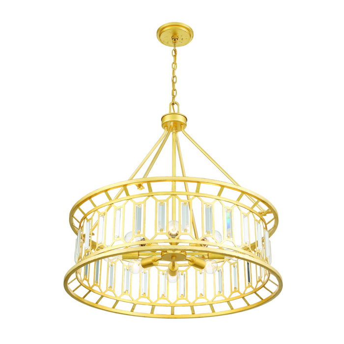 Savoy House Daintree 8-Light Pendant in True Gold