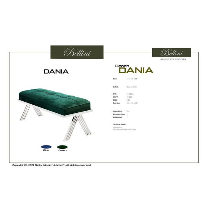 Bellini Dania Fabric Bench