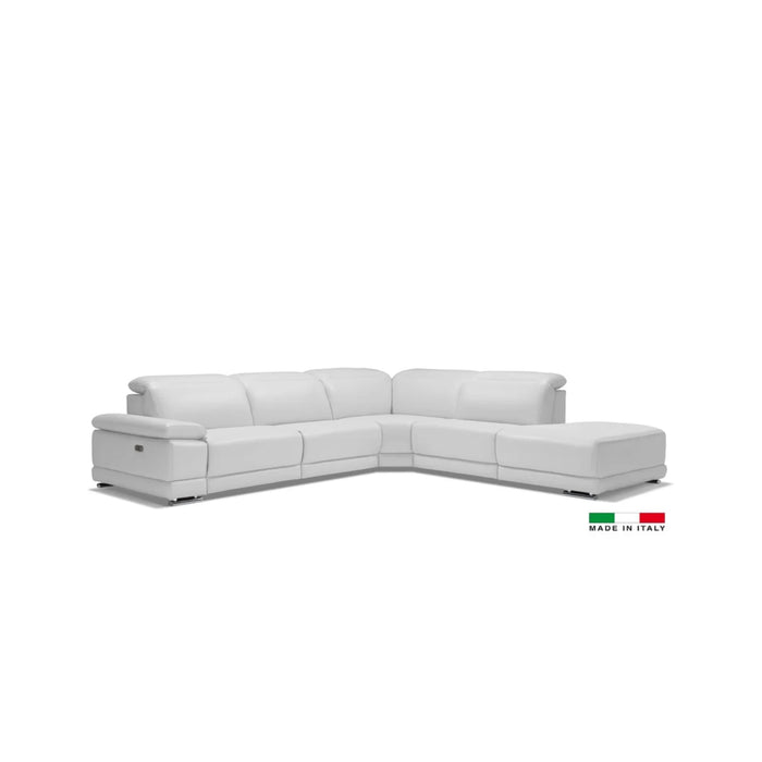 Bellini Escape Full Grain Italian Leather 1 power recliner Sectional