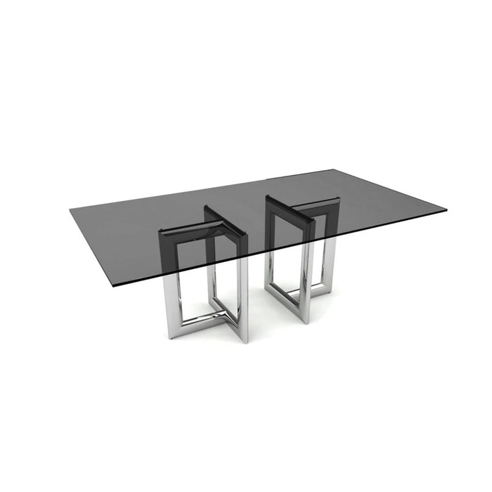Bellini Laina Rectangular Glass Top Dining Table