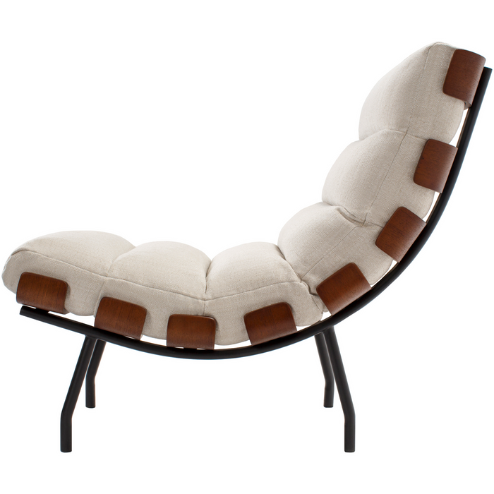 Surya Laval Modern Channeled Lounge Accent Chair