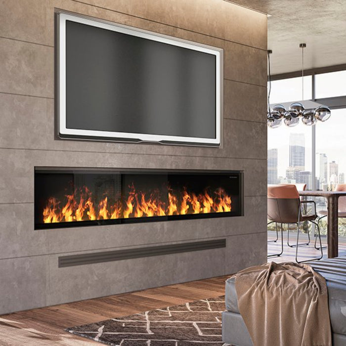 Dimplex Optimyst 86" Linear Electric Fireplace With Acrylic Ice and Driftwood Media