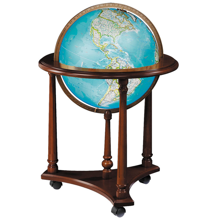 Replogle Globes Kingsley 16″ Blue Illuminated Raised Relief Floor National Geographic Collection