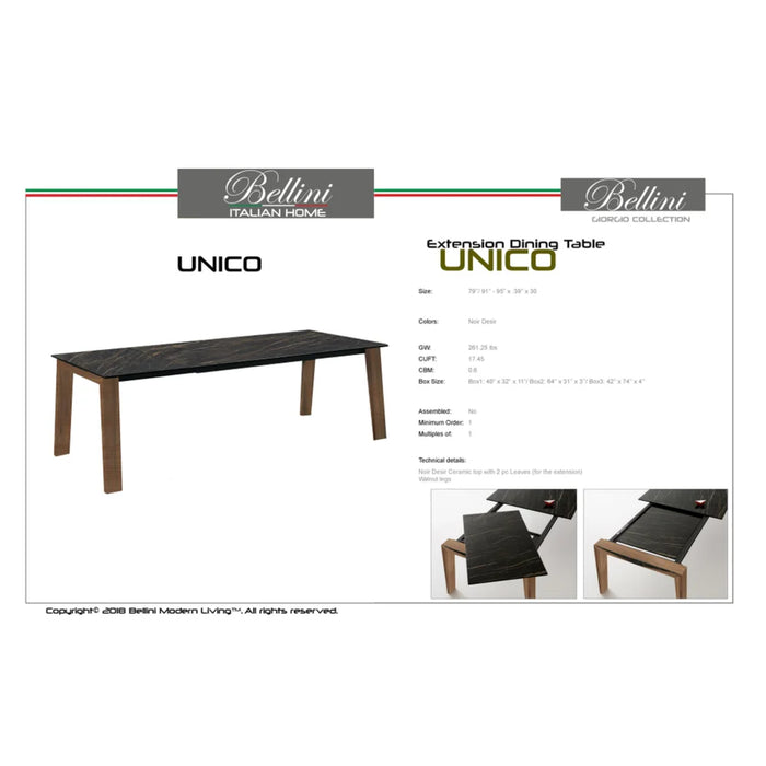 Bellini Unico Ceramic Extension Dining Table